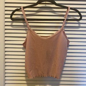 Velvet Cropped Tank Top